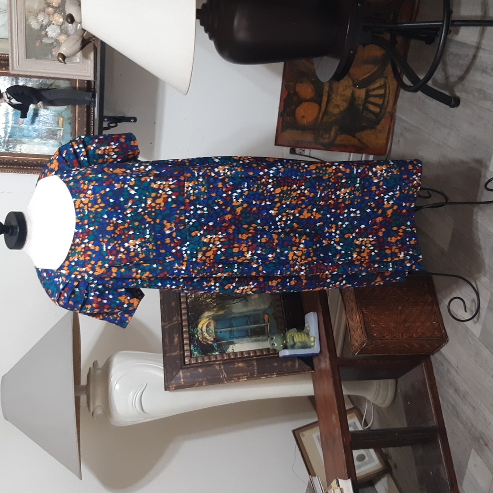 Womens dress plus size 18w Flowers ROAMANS Summer Fall Church Lady